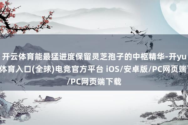 开云体育能最猛进度保留灵芝孢子的中枢精华-开yun云体育入口(全球)电竞官方平台 iOS/安卓版/PC网页端下载