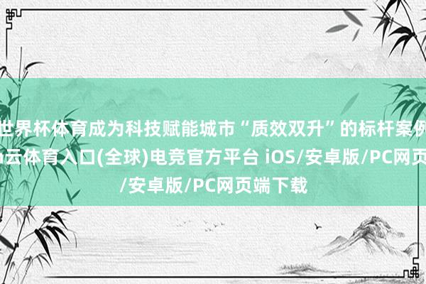 世界杯体育成为科技赋能城市“质效双升”的标杆案例-开yun云体育入口(全球)电竞官方平台 iOS/安卓版/PC网页端下载