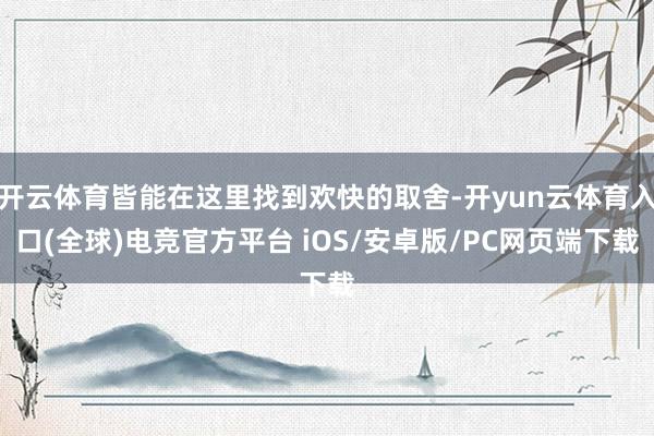 开云体育皆能在这里找到欢快的取舍-开yun云体育入口(全球)电竞官方平台 iOS/安卓版/PC网页端下载